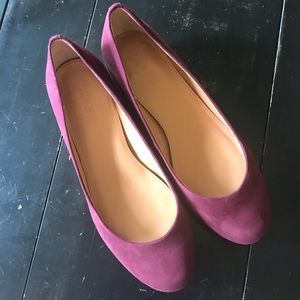 J.Crew Burgundy Low Chunky Heels